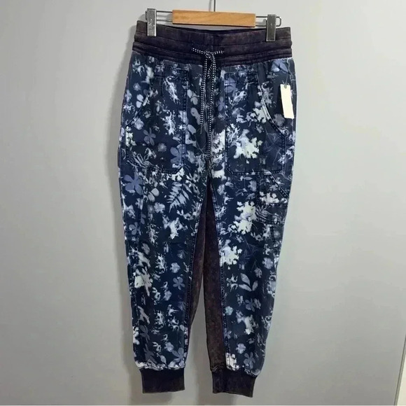 Anthropologie - Blue Floral Nomad  Joggers Womens - Picture 2 of 6